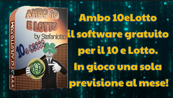 Ambo 10eLotto &egrave; il software gratuito per il 10 e Lotto. In gioco una sola previsione al mese!